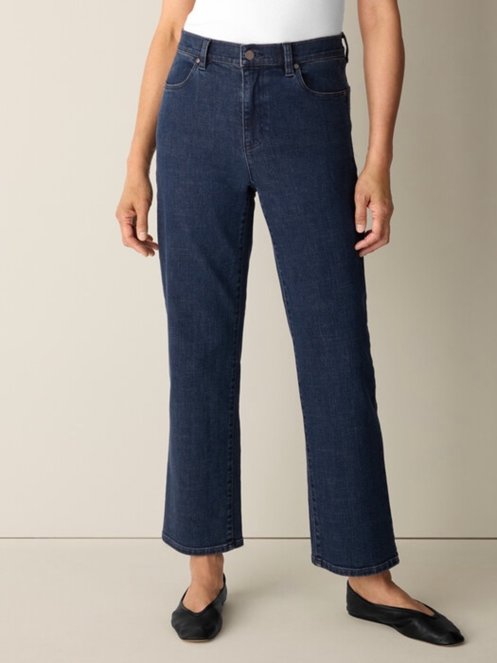 Eileen Fisher High-Rise Dark Blue Women's Jeans